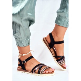 EVE Dámské sandály Flat Black Replay černý 2