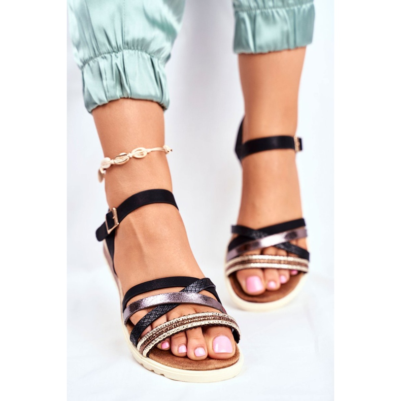 EVE Dámské sandály Flat Black Replay černý 1