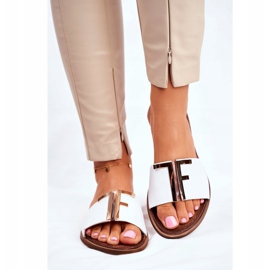 Elegantní dámské pantofle bílé Nicole Dilmah bílý 1