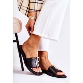 Elegantní dámské pantofle černé Nicole Dilmah černá 1