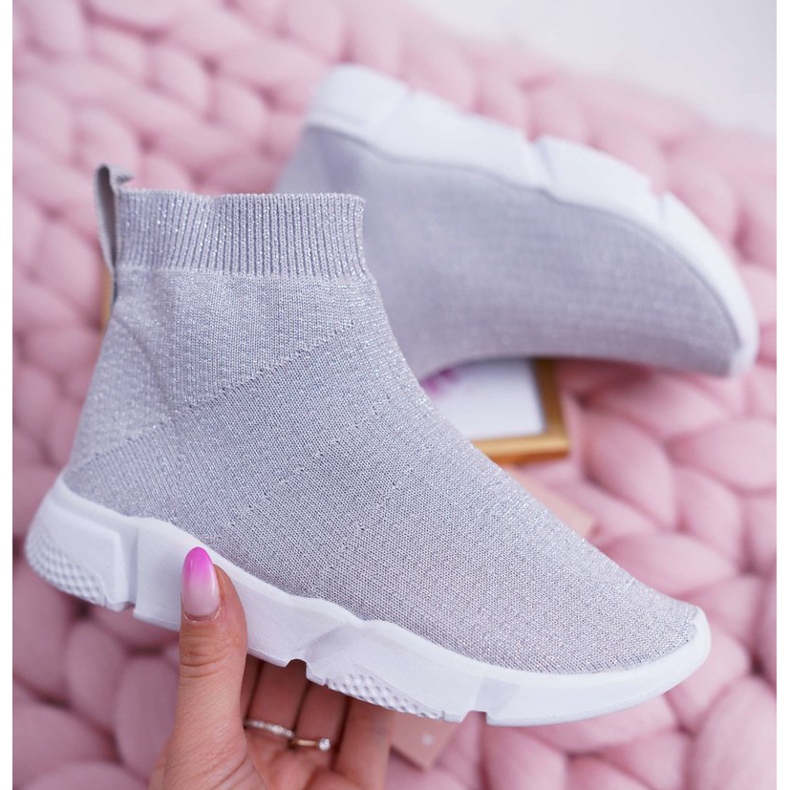 FRROCK Dětská sportovní obuv pro mládež Brocade Silver Deva šedá 1