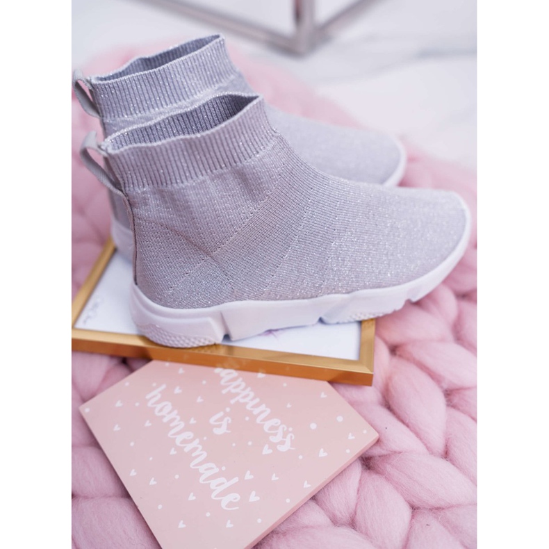 FRROCK Dětská sportovní obuv pro mládež Brocade Silver Deva šedá 2