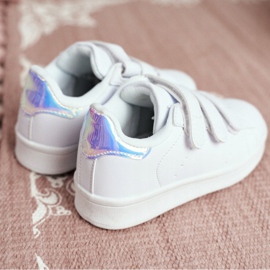 FRROCK Sportovní obuv Dětská mládež se suchým zipem, bílá a stříbrná Fifi bílý 2