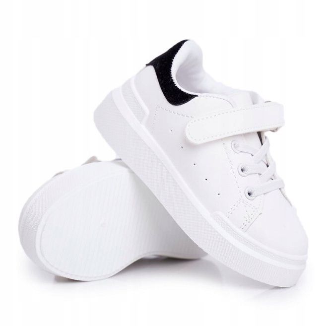 FRROCK Dětská sportovní obuv se suchým zipem White Bilbo bílý černý 1