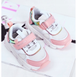 Sportovní dětské boty růžové ABCKIDS B011104349 bílý 1