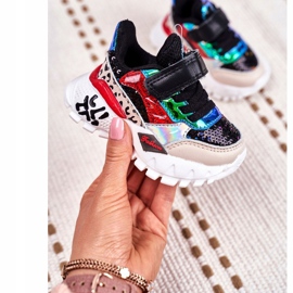 FRROCK Sportovní dětské boty se suchým zipem černé Buďte šťastní černá vícebarevný 1