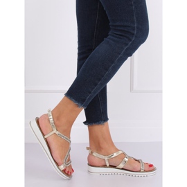 Asymetrické zlaté sandály ZY178 L.GOLD zlatý 2