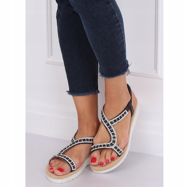 Černé dámské sandály HD-129 Black černá 2