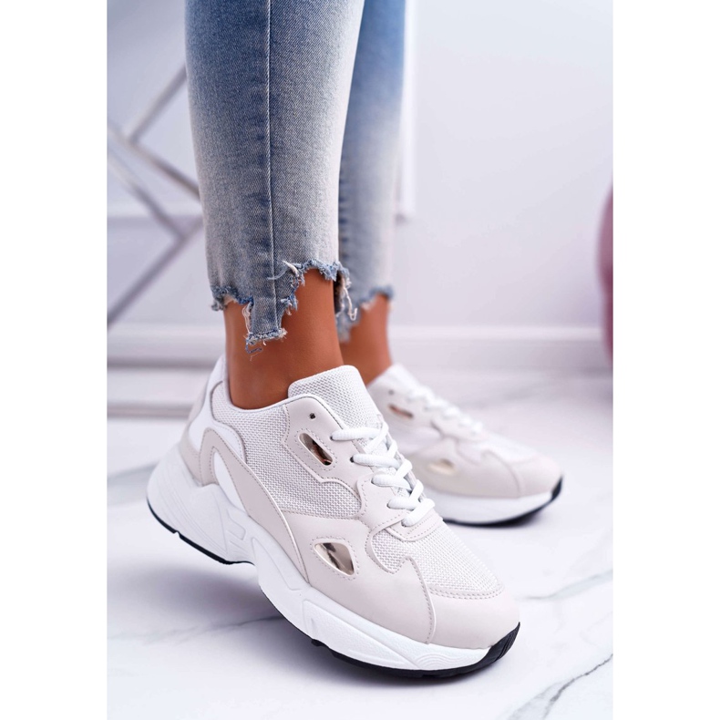 FRJ Dámské sportovní boty bílá béžová Szantal bílý hnědý 1