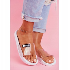 Dámské pantofle Big Star transparentní bílé DD274A258 bílý 1