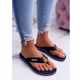 Dámské pantofle Žabky Big Star Navy Blue DD274A254 námořnická modř 2