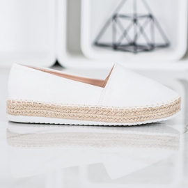 Small Swan Textilní espadrilky bílý 4