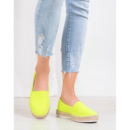 Small Swan Textilní espadrilky zelený žluť 1