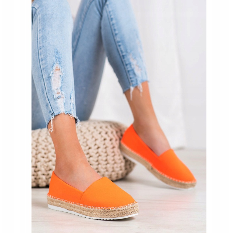 Small Swan Textilní espadrilky pomerančový 1