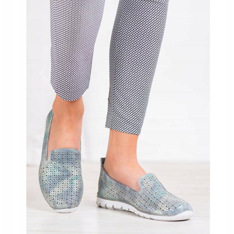 Filippo Leather Lords na platformě modrý 1