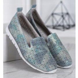 Filippo Leather Lords na platformě modrý 2