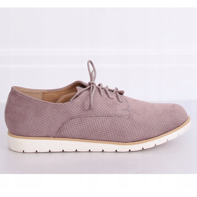 Fialové šněrované dámské mokasíny T297 Purple fialová 1