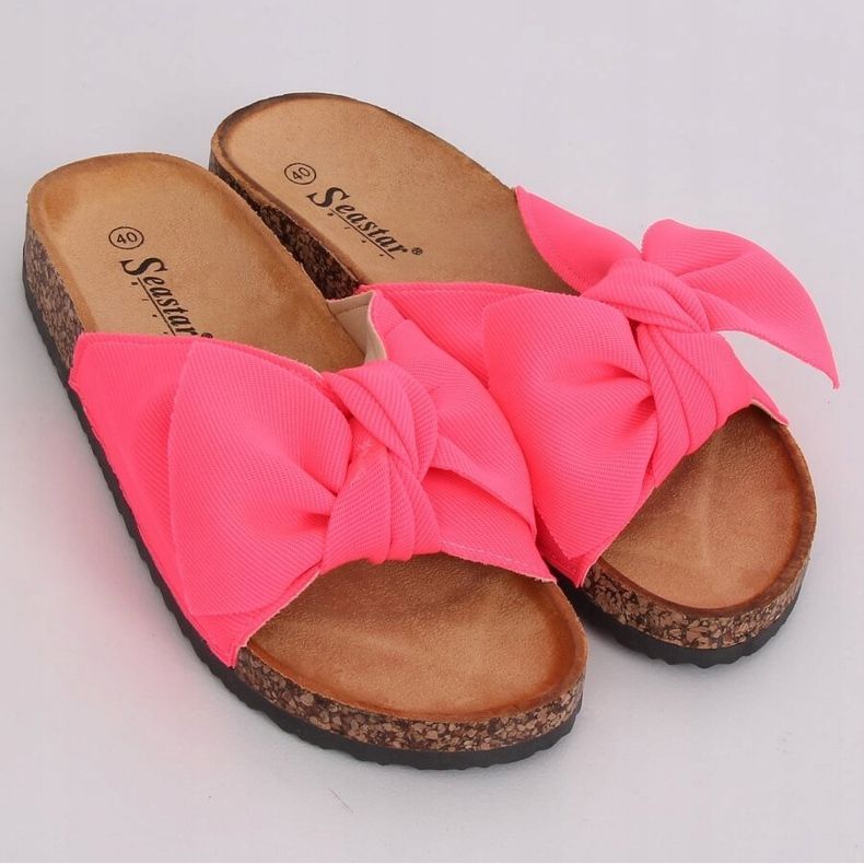 Pantofle z korkové podešve Fuchsia CK108 Fuchsia růžový 2