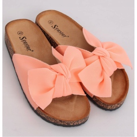 Růžové pantofle CK108 na korkové podrážce růžový 2