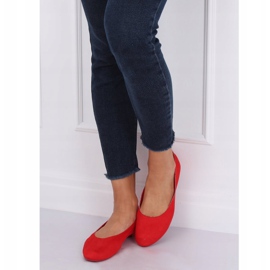 Měkké červené dámské balerínky NK17P Red 2 Měkké červené dámské balerínky NK17P Red 2