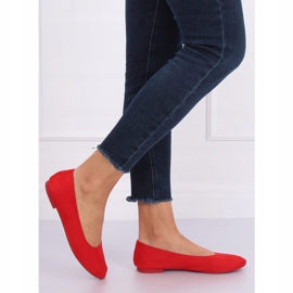 Měkké červené dámské balerínky NK17P Red 1 Měkké červené dámské balerínky NK17P Red 1