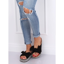 Černé dámské černé pantofle LK29P Black černý 2