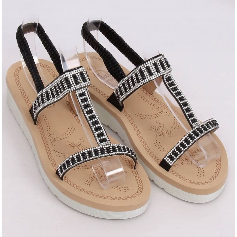 Černé dámské sandály HD-128 Black černá 1