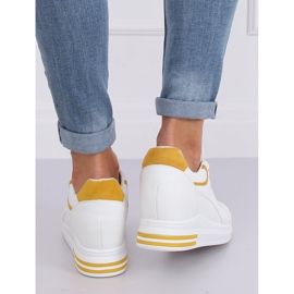 Bílé klínové tenisky HY-231 Yellow bílý žluť 2
