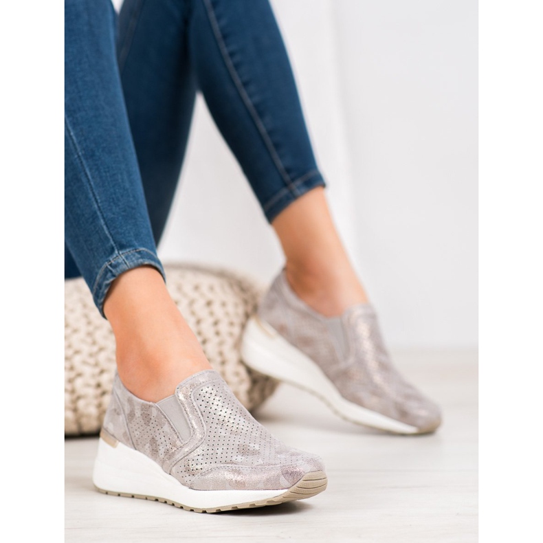 Filippo Prolamované kožené slipy hnědý žlutá 1