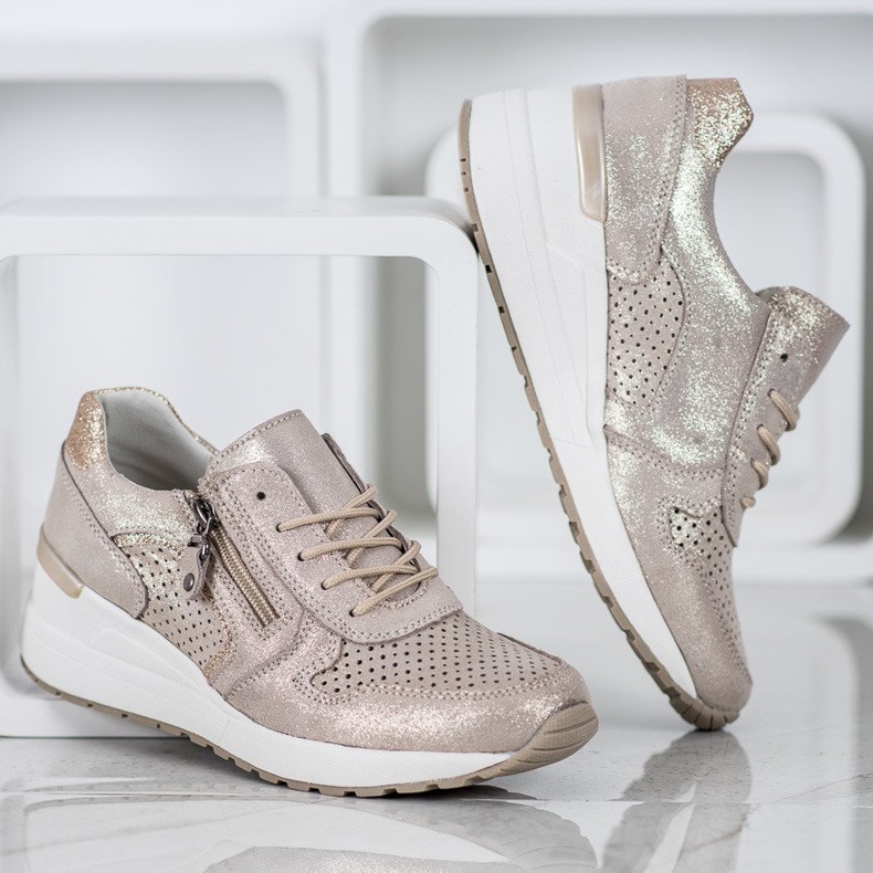 Filippo Zlaté tenisky se třpytkami zlatý 1