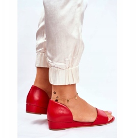 Dámské sandály Maciejka Leather Red 1971 Nomara červený 2