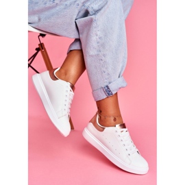 SEA Dámské sportovní boty v bílé barvě s podpatkem Champagne Milly bílý růžový 2