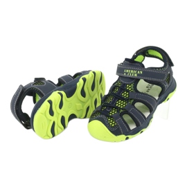 Kožené sandály American Club XD06 / 20 navy blue námořnická modrá zelená 3