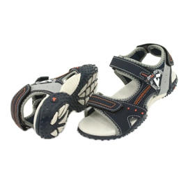 Sandály Sports Sports Leather Insert American Club RL19/19 Navy/Grey pomerančový 3