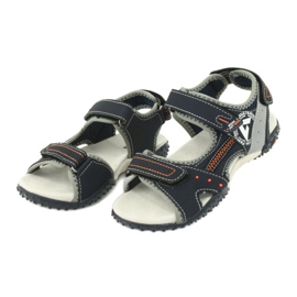 Sandály Sports Sports Leather Insert American Club RL19/19 Navy/Grey pomerančový 2