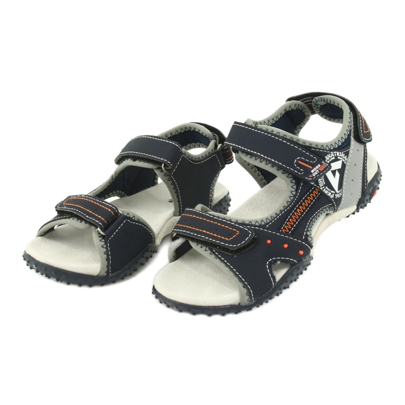 Sandály Sports Sports Leather Insert American Club RL19/19 Navy/Grey pomerančový 2