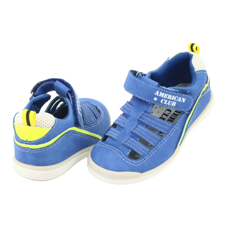 American Club Boys Sandals Leather Insert GC12/20 Blue modrý 3