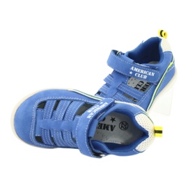 American Club Boys Sandals Leather Insert GC12/20 Blue modrý 5