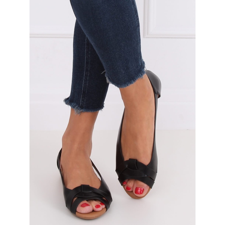 Černě broušené balerínky CC221P černé černá 1 Černě broušené balerínky CC221P černé černá 1