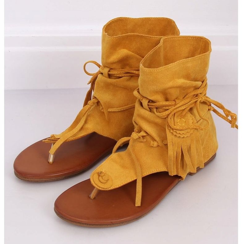 Žabky se svrškem med SL1010P žlutý žlutá 1 Žabky se svrškem med SL1010P žlutý žlutá 1