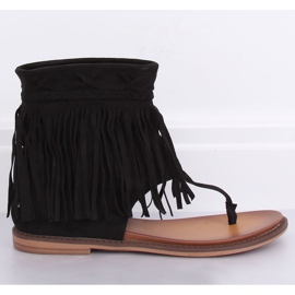 Černé žabky se svrškem NS129P Černá černý 1