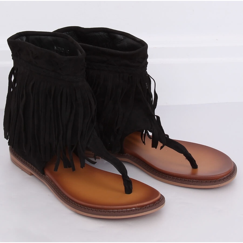 Černé žabky se svrškem NS129P Černá 2