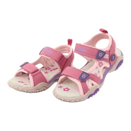 Dívčí sandály American Club HL17 / 19 fialový růžový 2