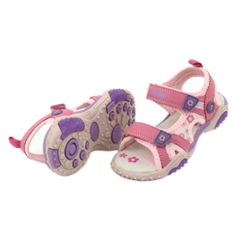 Dívčí sandály American Club HL17 / 19 fialový růžový 3