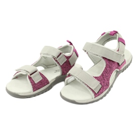 American Club Dívčí sandály s koženou insert RL25/20 Pink/Grey růžový 2