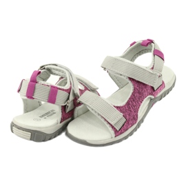 American Club Dívčí sandály s koženou insert RL25/20 Pink/Grey růžový 3