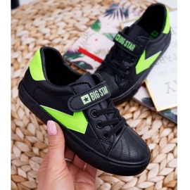 Dětské boty Tenisky Big Star se suchým zipem FF374121 černá 2