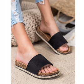 Černé pantofle VINCEZA černá 2