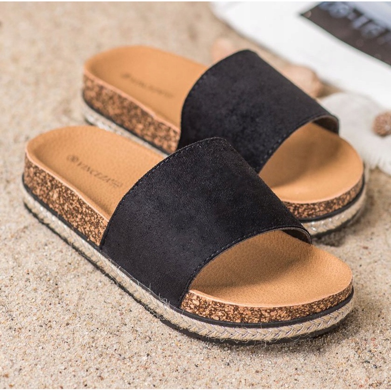 Černé pantofle VINCEZA černý 1