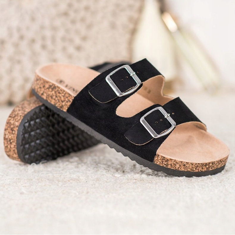 Pantofle VINCEZA se sponou černý 1